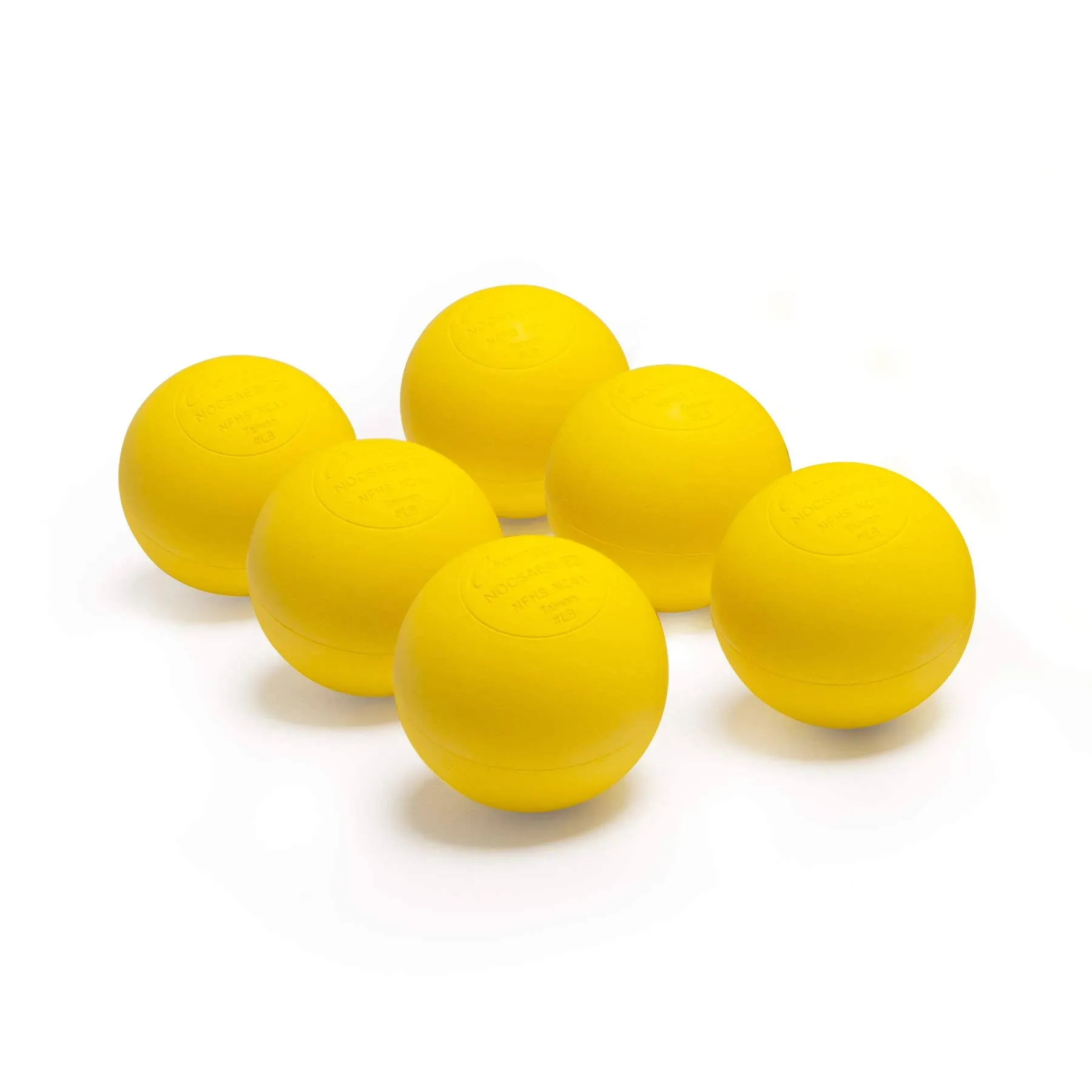 Champion Sports NOCSAE Lacrosse Ball Set of 6 Yellow