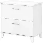 Bush Furniture Somerset Lateral File Cabinet, 2 Drawer, White