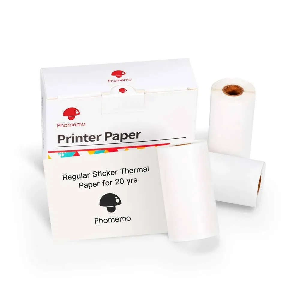 Phomemo White Self-Adhesive Thermal Paper for Phomemo M02/M02 Pro/M02S