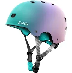 OutdoorMaster - Casco de patineta o bicicleta, con dos forros extraíbles y ventilación, para varios deportes, patinaje, patinaje en línea, para niños, jóvenes o adultos