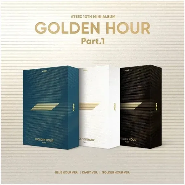 Dreamus ATEEZ GOLDEN HOUR : Part.1 10th Mini Album 3 Ver Set (via DHL Express), undefined