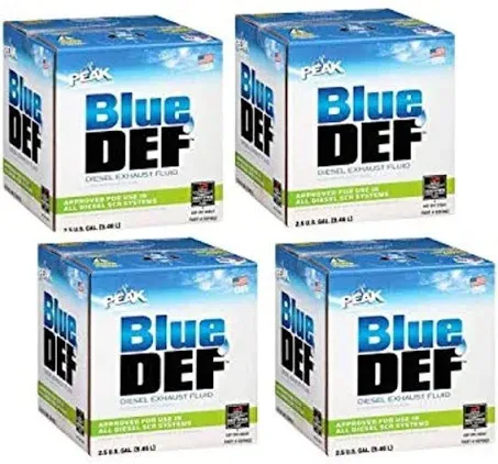 Bluedef Diesel Exhaust Fluid Synthetic Urea Deionized Water 2.5 Gallon (4 Pack)