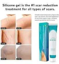 Aroamas Advanced Scar Gel Medical-Grade Silicone for Face, Body, Stretch Marks,