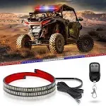 XRIDONSEN 30 inch Chase Light Bar 180 LED RC Chase Strobe Lights w/Brake Reverse Turn Signal Rear Tail Lights Strip for UTV ATV Polaris RZR Can-am Yamaha Side by Sides 4x4 Off Road Golf Cart (RAWAR)