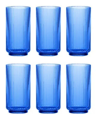 TarHong Mesa Jumbo Cobalt Glasses (Set of 6)