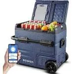 COOLER 12 Volt Car Refrigerator, Portable Freezer Dual Zone APP Control 4°F-68°F, 12/24V DC and 100-240V AC