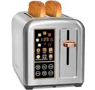 SEEDEEM-Toaste<wbr/>r 2 Slice, Stainless Toaster LCD Display&amp;Touch Buttons, 50% Faster