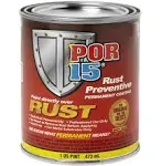 POR-15 45408 Rust Preventive Paint Semi Gloss Black Pint