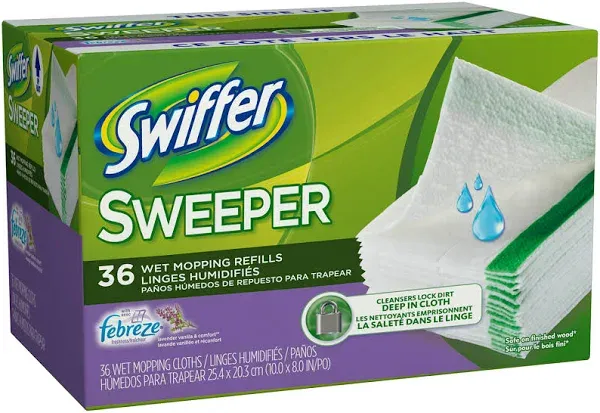 Swiffer Sweeper Wet Mopping Cloths Open Window Fresh - 12 Count