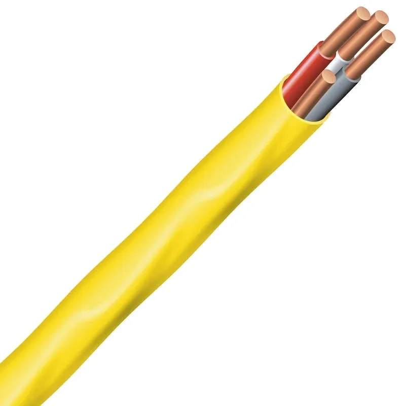 Wirenco 12/3 NM-B, Non-Mettalic, Sheathed Cable, Residential Indoor Wire, Used for Wiring Swiches, Outlets and Other Loads with Dry Applications (50Ft Cut)