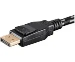 Monoprice 37920 Braided DisplayPort 1.4 Cable Gray - 6 ft.