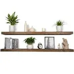 Floating Shelves 60 inch Long 8 "deep Set of 2, Heavy Duty Wood Wall M