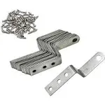 15PCS Right Angle Z Shaped Corner Bracket with Mounting Screws for Furniture ...