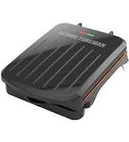 George Foreman Electric Indoor Grill and Panini Press Black with Copper Plates