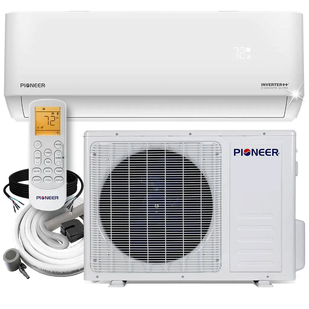 Pioneer Diamante Ultra 9,000 BTU 23 SEER Wi-Fi Ductless Mini-Split Inverter++ Air ...