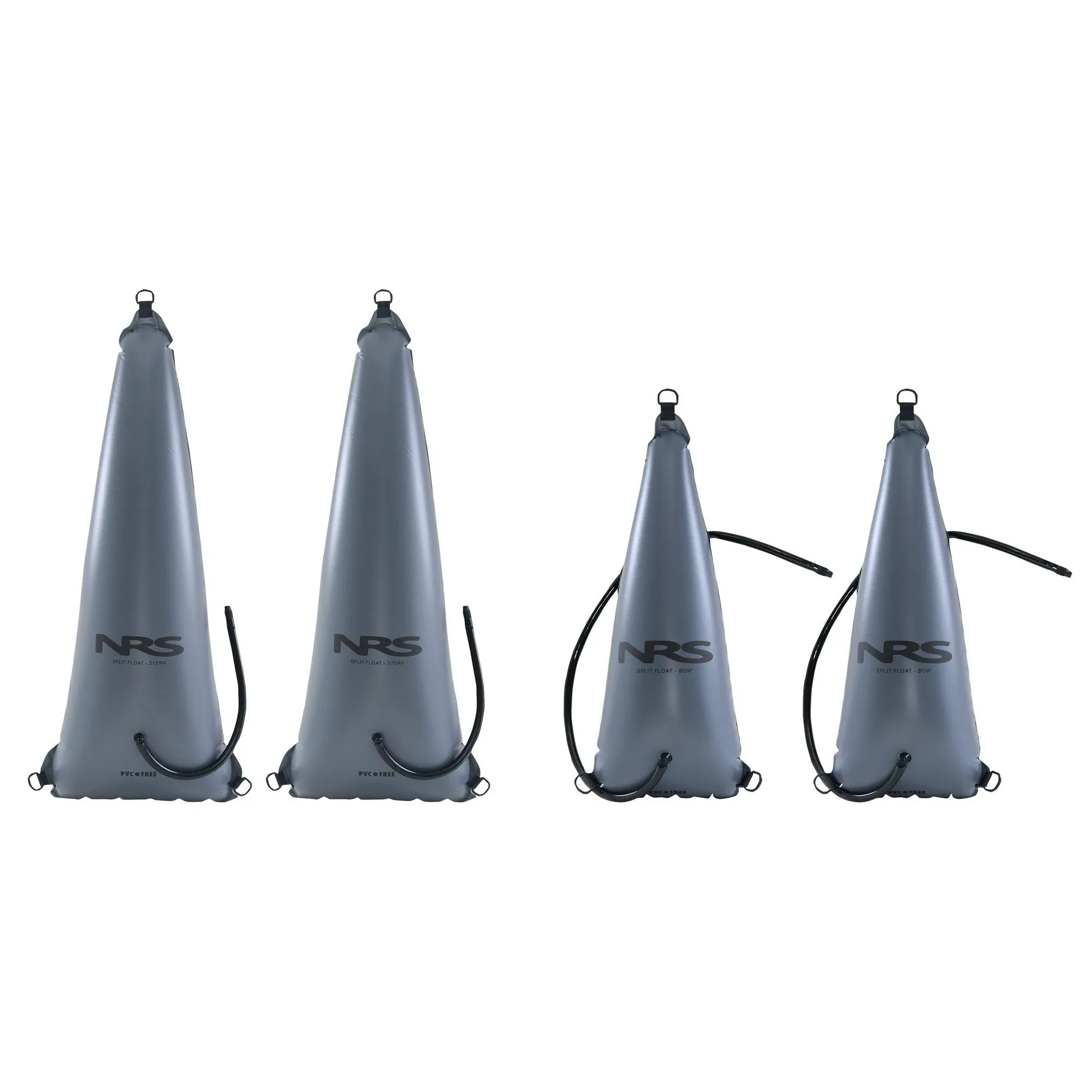 Gray NRS Infinity Split Kayak Float Bags - Bow/Stern Set (4 Bags)