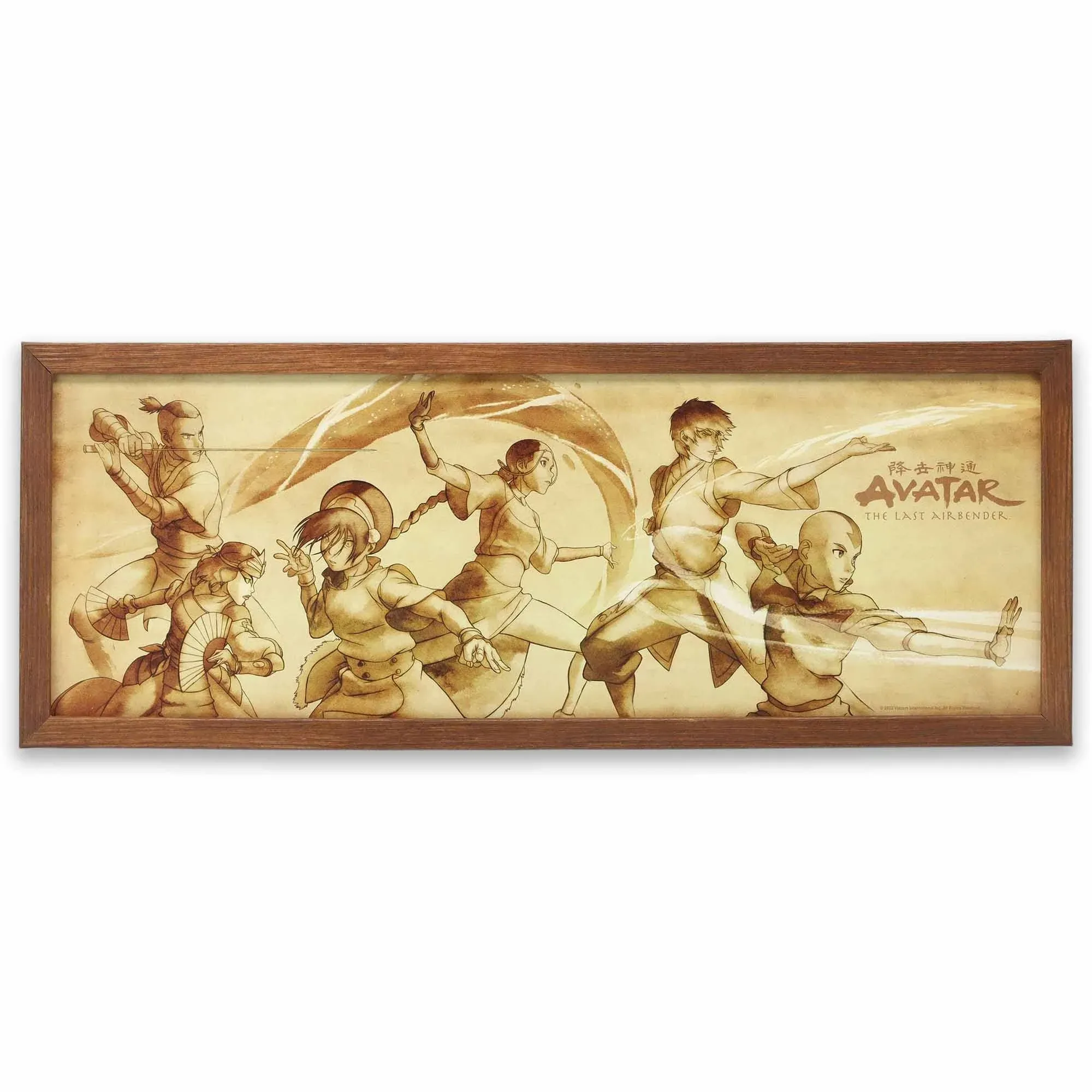 Avatar: The Last Airbender Action Scene Framed Wood Wall Decor