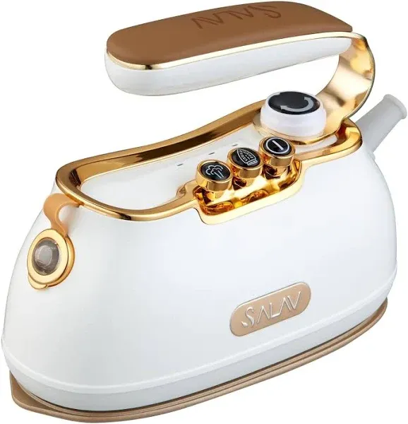 IS-900 PEARL | Salav Usa® Salav Retro Edition Duopress Steam And Iron, Ceramic Coated Plate Is900pearl