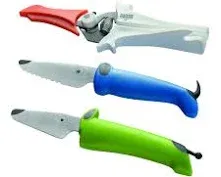 Kuhn Rikon Kinder Kitchen Essential Knife Set, Blue/Green