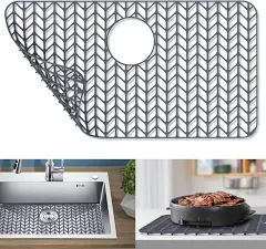 GUUKIN Sink Protectors for Kitchen Sink 26&#039;&#039;x 14&#039;&#039; Silicone Kitchen Sink Mat ...