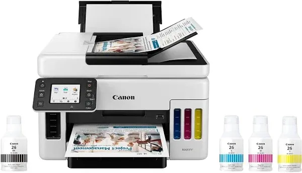 Canon MegaTank MAXIFY GX6021 Wireless Color All-in-One Inkjet Printer (4470C037)