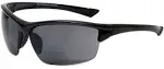 Calabria Sport Wrap 202BF Bi-Focal Safety Glasses in MATTE Black CHOOSE POWER