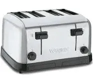 Waring (WCT708) Four-Compartme<wbr/>nt Pop-Up Toaster, Silver 4-Compartment Classic