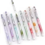 Writech Liquid Ink Rollerball Pens: Multi Colored 0.5mm Extra Fine Point Tip Rolling Roller Ball Pen 8ct Assorted Colors for Journaling Smooth