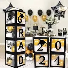 2024 Graduation Party Decoration Balloon Boxes with Letters