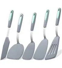 5 Pieces Silicone Spatula Set, BPA Free Silicone Turner Spatulas, Heat Resist...