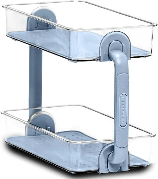 2-Tier Plastic Multipurpose Bathroom  Countertop or Cabinet for Bath Accessories