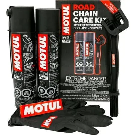 109767 Motorcycle Chain Clean Lube Kit C1 C2 Complete MC Care System Road Street