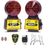 Master Tailgaters Wireless Trailer Tow Lights - Magnetic Mount - 48 Feet Range - 4 Pin Blade Connection