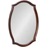 Hatherleigh Traditional Scalloped Oval Wall Mirror, 24 X 34, Walnut Brown, Vinta