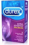 Durex Extra Sensitive Condoms Lubricated Latex 12