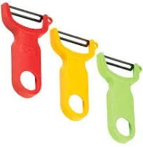 Kuhn Rikon Original Swiss Peeler Set, Red/Green/Yell<wbr/>ow