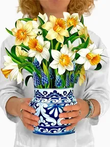 Freshcut Paper English Daffodils Pop Up Bouquet