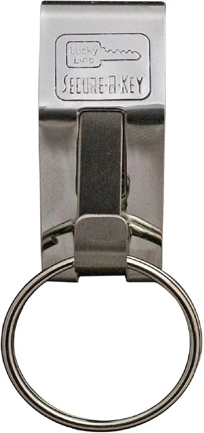 Lucky Line Belt Key Clip Secure A Key Slip On (40501), Nickel