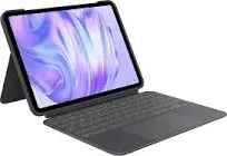 Logitech Combo Touch iPad Pro 11-inch (M4)(2024) Keyboard Case - Detachable Backlit Keyboard with Kickstand, Comfortable Typing, Multi-use Mode - Midnight Black