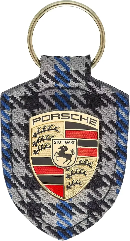 Porsche Leather Pepita Sally Crest Key Ring