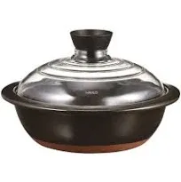 HARIO GDN-225-B Pot with Glass Lid No. 8, 78.6 fl oz (2,000 ml)