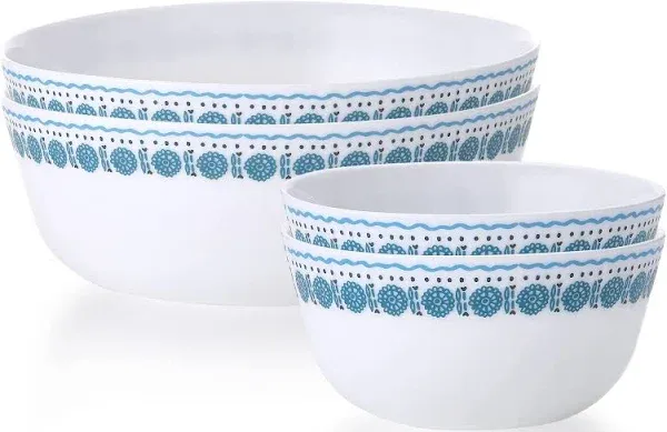 Corelle Milkglass Adorable Hearts 4-Piece Bowl Set, 12oz/46oz