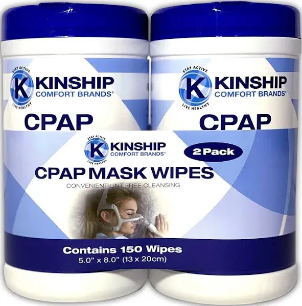 CPAP Mask Cleaning Wipes (150 Count, 2-75 count canisters) Unscented & Lint-free Cleaning for CPAP & BIPAP Machines