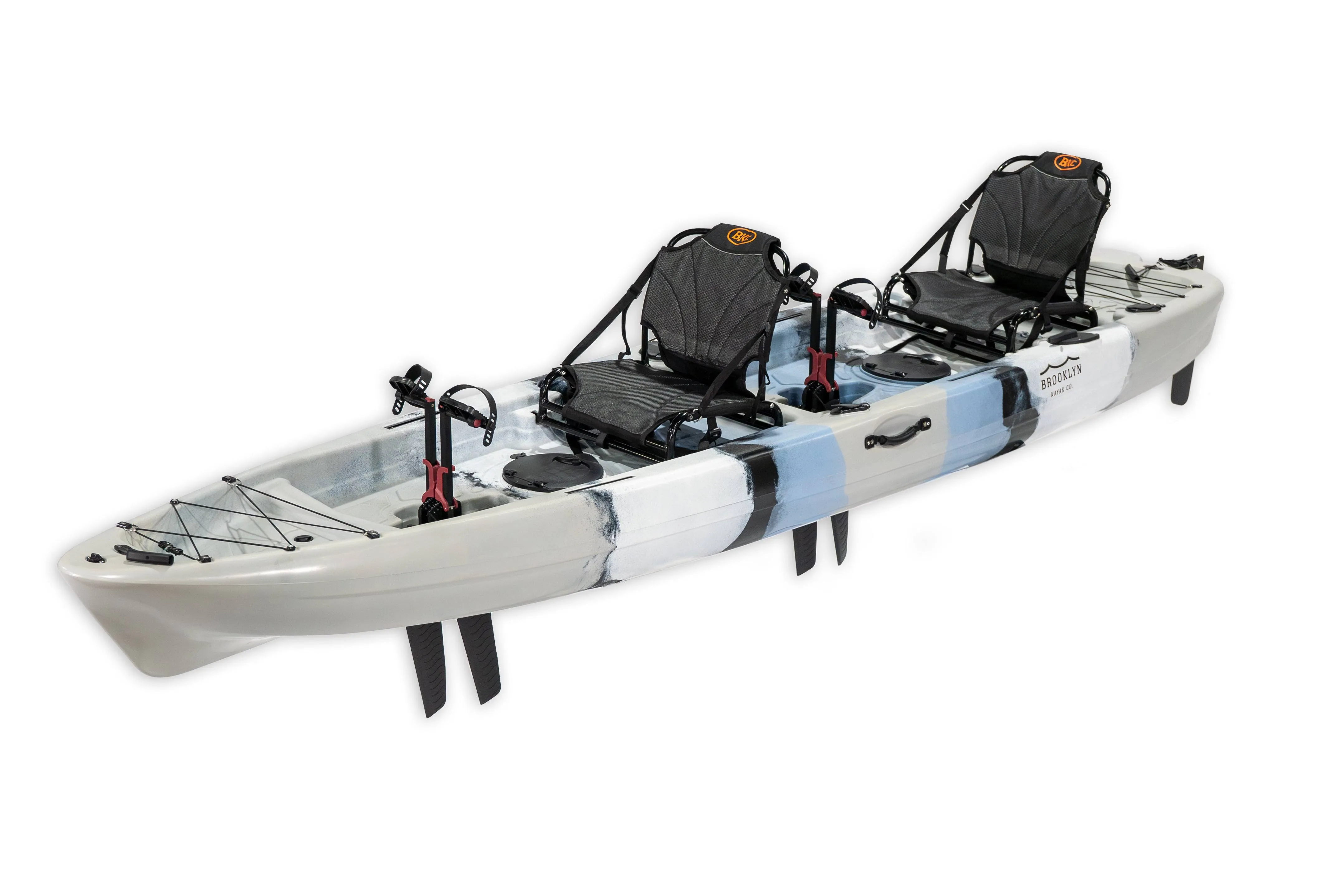 Brooklyn 13.5 Tandem Pedal Kayak, Gray Camo