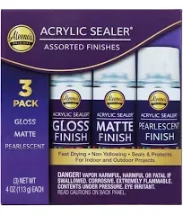 Aleenes Spray Acrylic Sealer Assorted Finishes 4 oz. 3 Pack