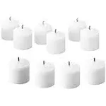 10 Hour Burn Time Unscented Bulk White Votive Candles - For Birthdays, Baby Shower, Home Decoration, Table Centerpieces, Weddings, Church Services and other special occasions (White, Set of 72)