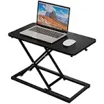 yoopin Standing Desk Converter Matte Black, Stand Up Desk Riser On The Table,Adjustable Height Table Top Apply for Laptop and Single Monitor