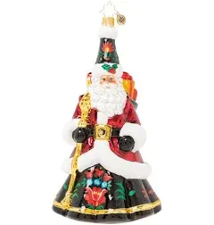 Christopher Radko Festive Folk Santa Christmas Ornament