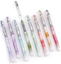 Writech Liquid Ink Rollerball Pens: Multi Colored 0.5mm Extra Fine Point Tip Rolling Roller Ball Pen 8ct Assorted Colors for Journaling Smooth