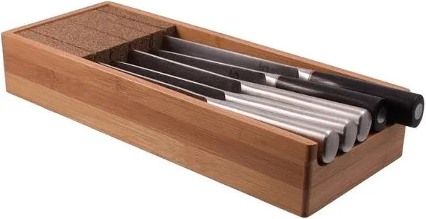 Knifedock - In-drawer Kitchen Knife Storage - The Cork Composite Material Nevert